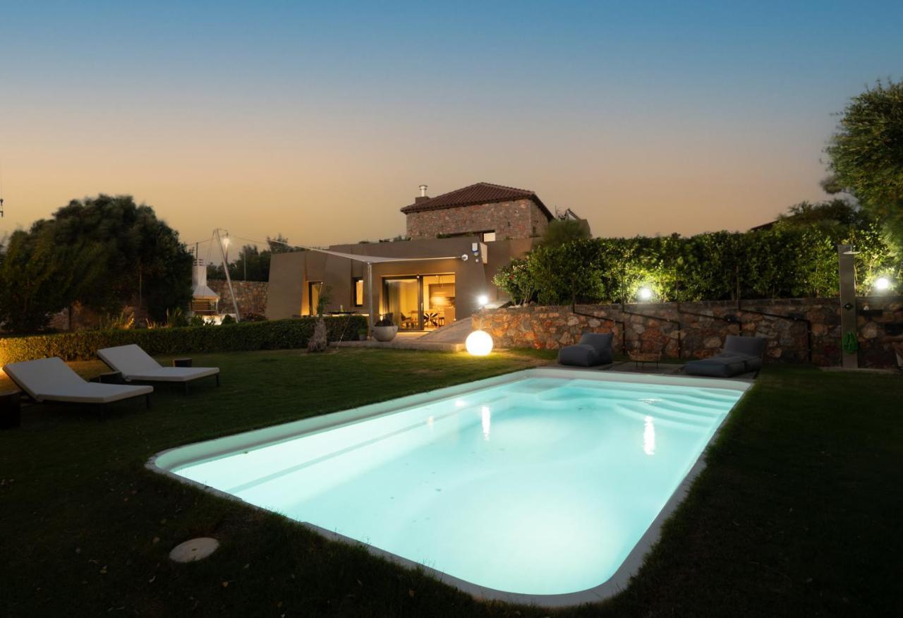 Lithari Luxury Villa With Private Pool, Your Perfect Retreat, Crete آغيوس نيكولاوس المظهر الخارجي الصورة