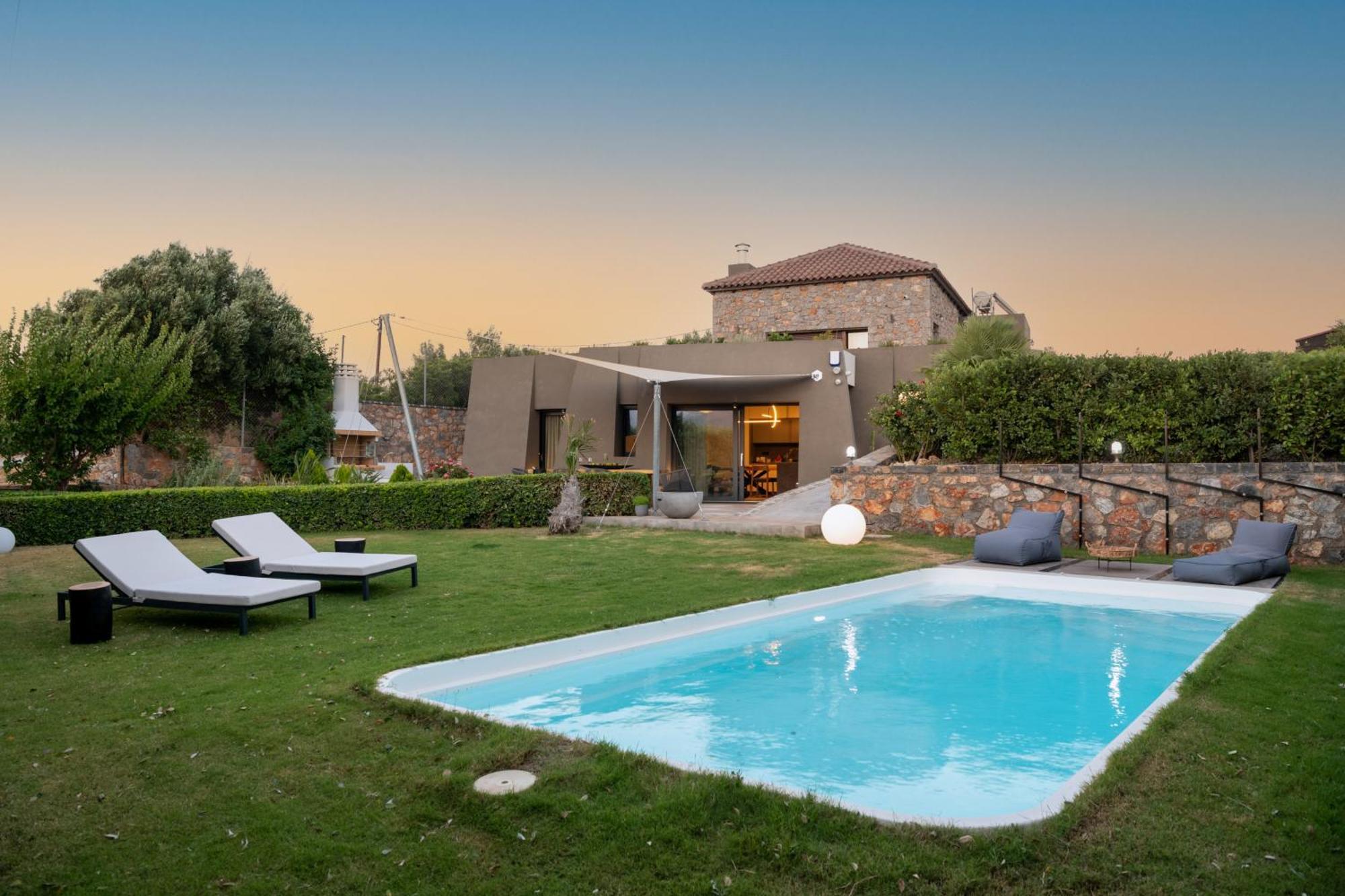 Lithari Luxury Villa With Private Pool, Your Perfect Retreat, Crete آغيوس نيكولاوس المظهر الخارجي الصورة